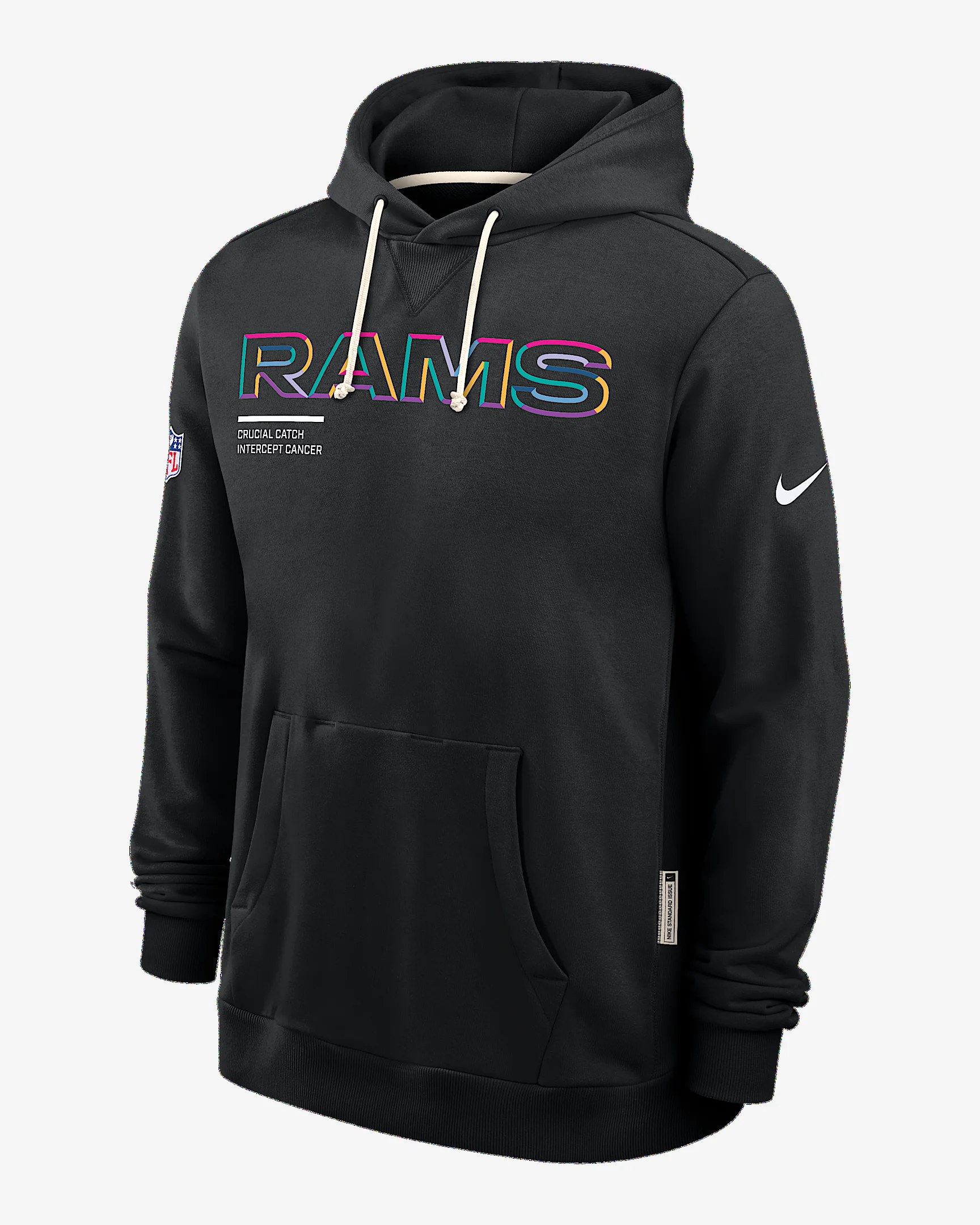 Los Angeles Rams Crucial Catch Sideline Men's Nike Dri-FIT NFL Pullover Hoodie - 1