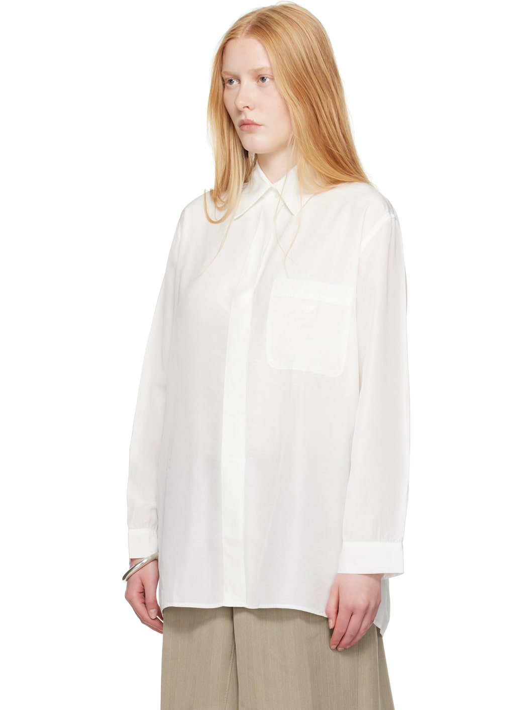 WORK SHOP Emporio Armani White Grazia Shirt - 4