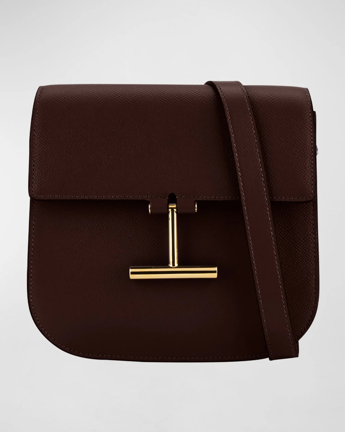 Tara Mini Crossbody in Grained Leather with Leather Strap - 1