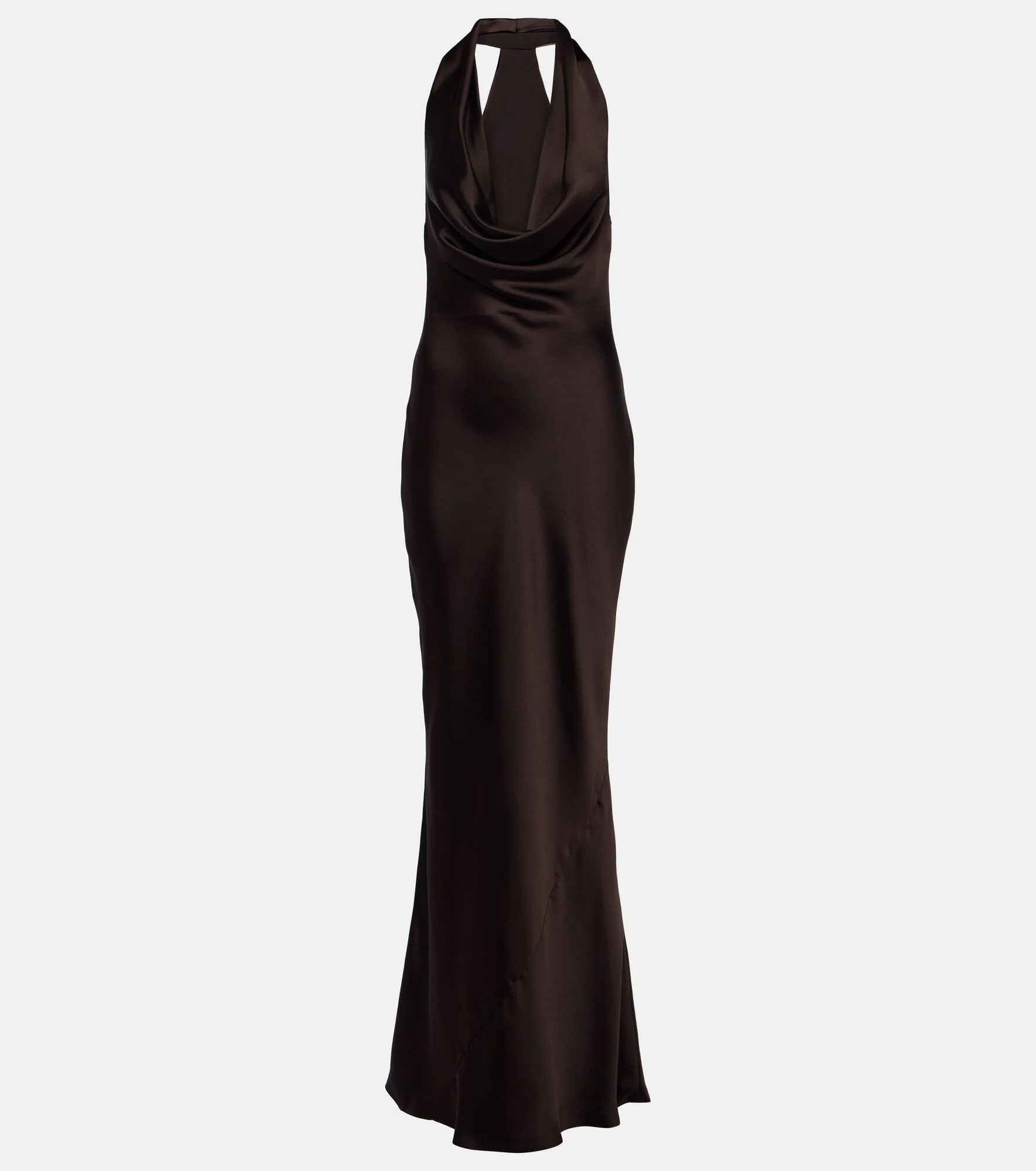 Draped halterneck gown - 1