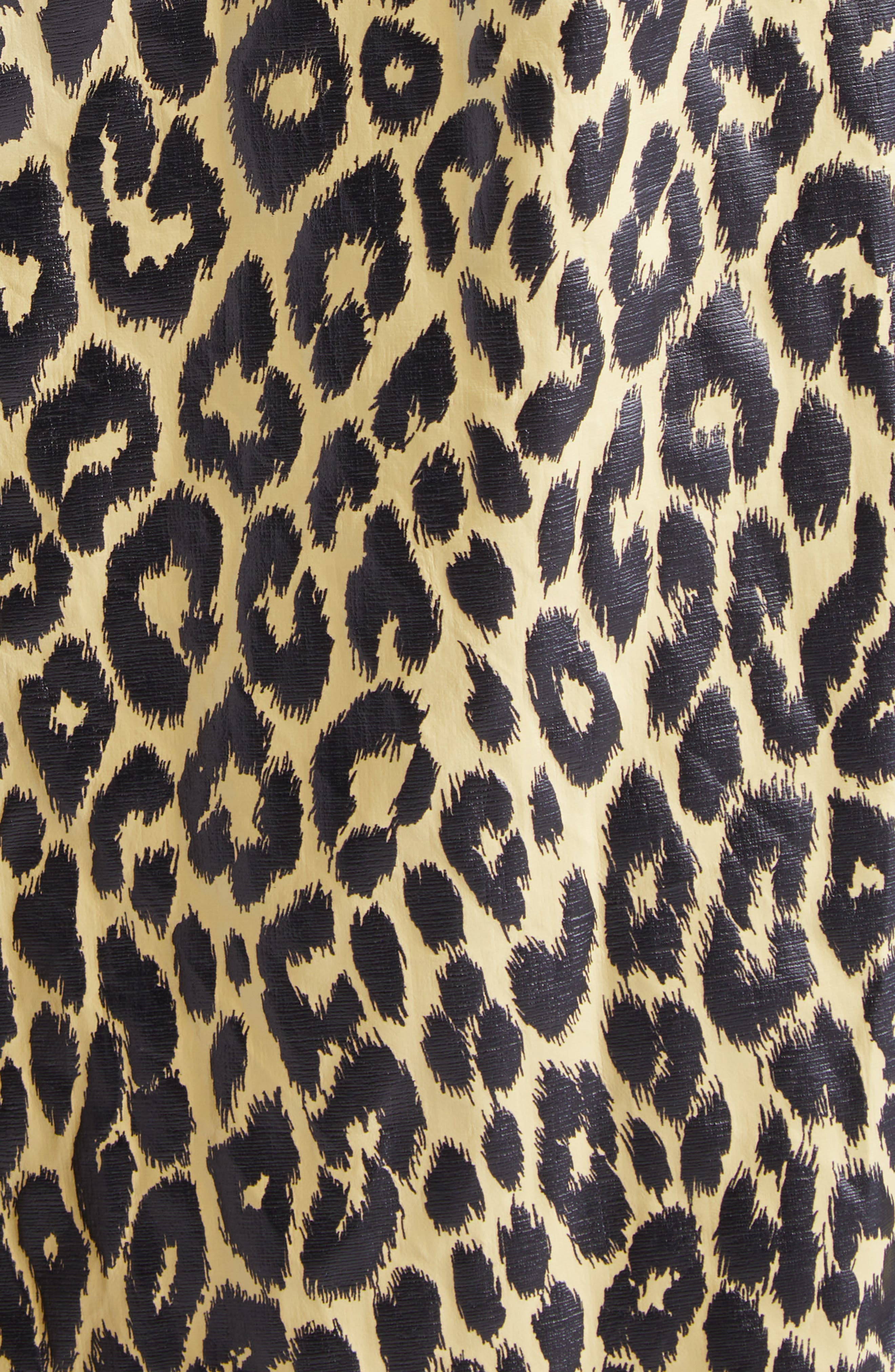Jil Sander Leopard Print Coated Trench Coat in Canvas Beige at Nordstrom - 5