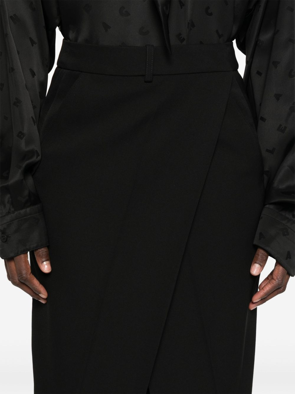 high-waisted wool skirt - 5