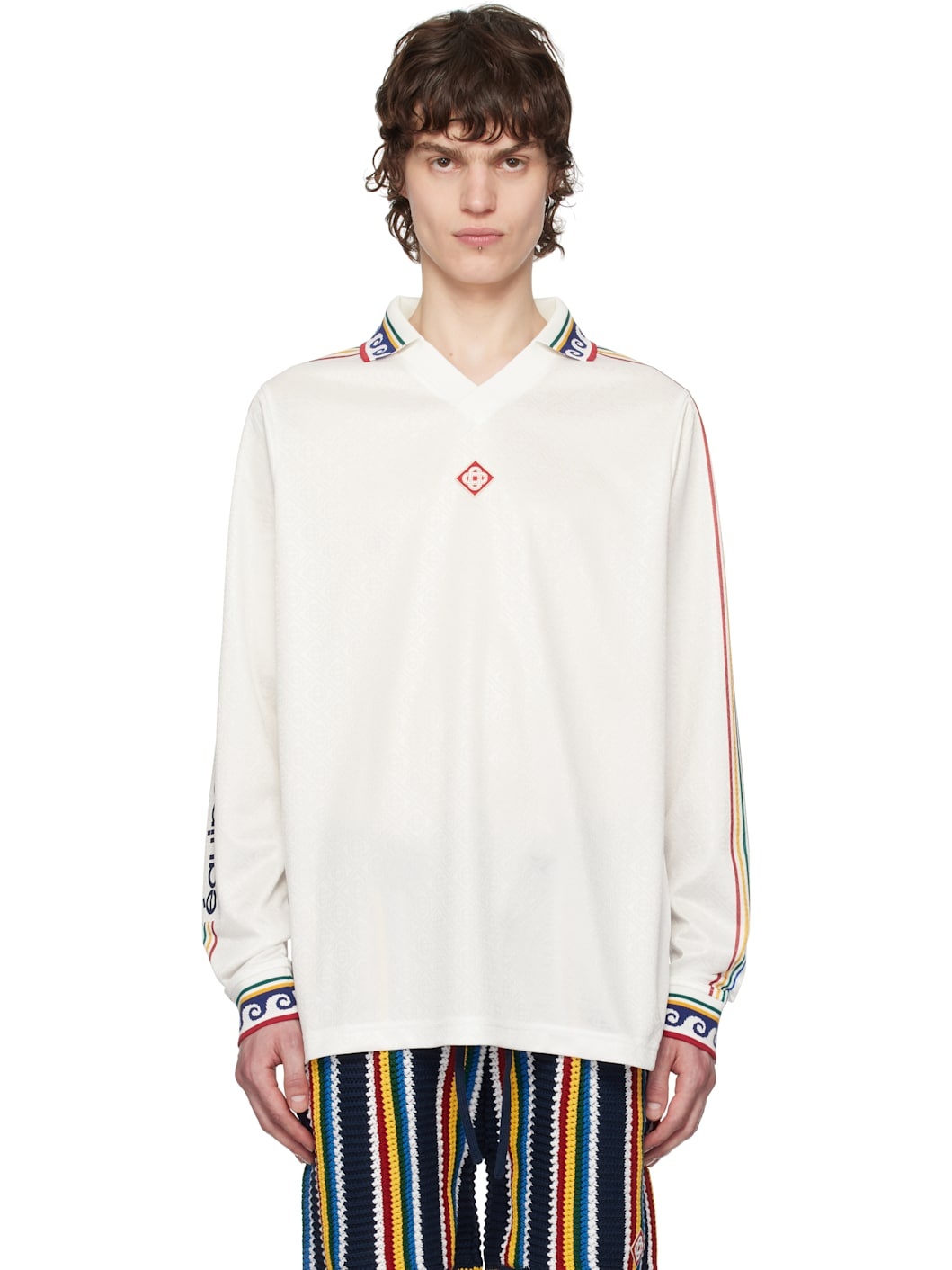 Off-White Jacquard Monogram Football Polo - 1