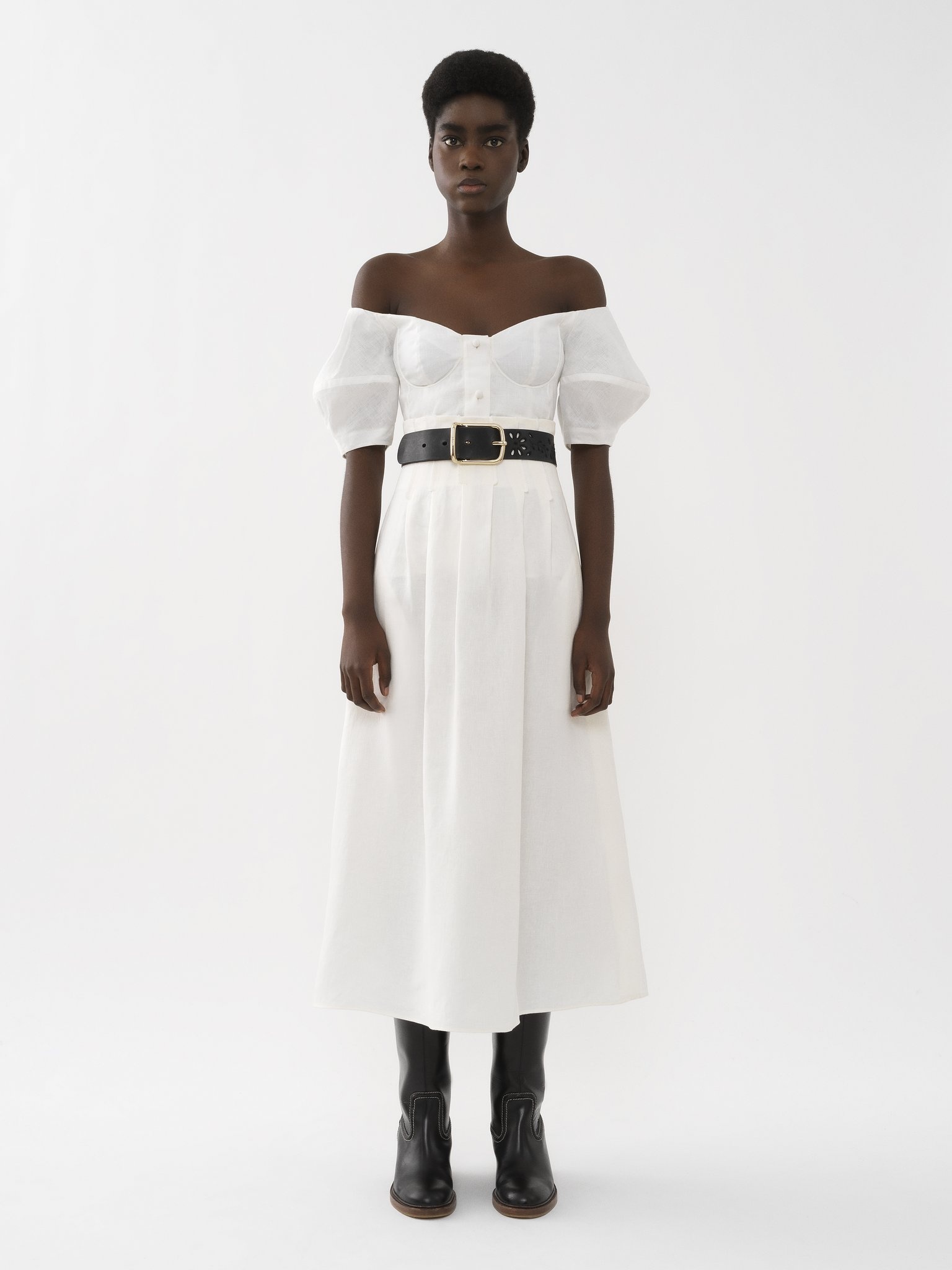 PLEATED MID-LENGTH SKIRT - 2