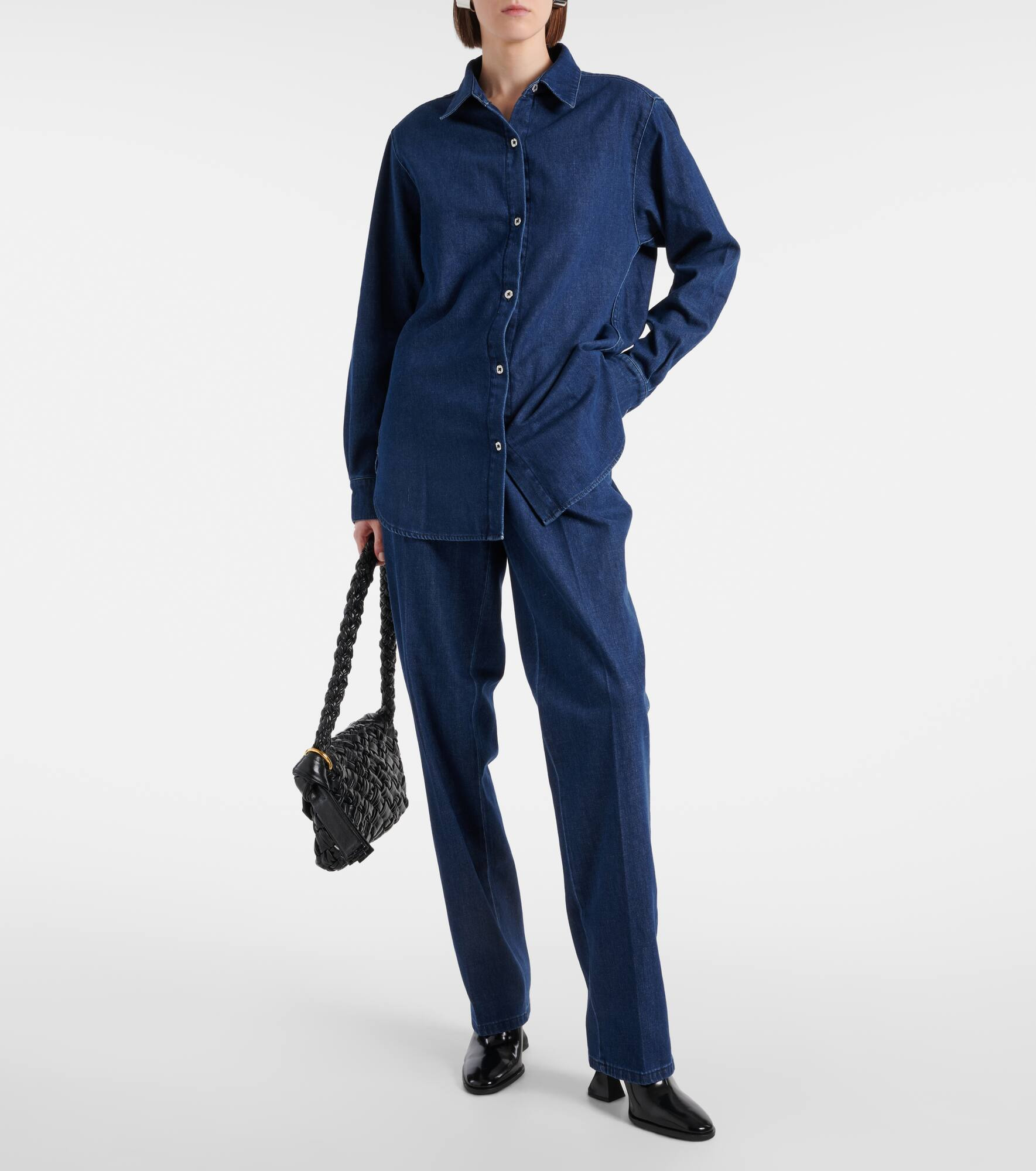 Navie denim shirt - 2