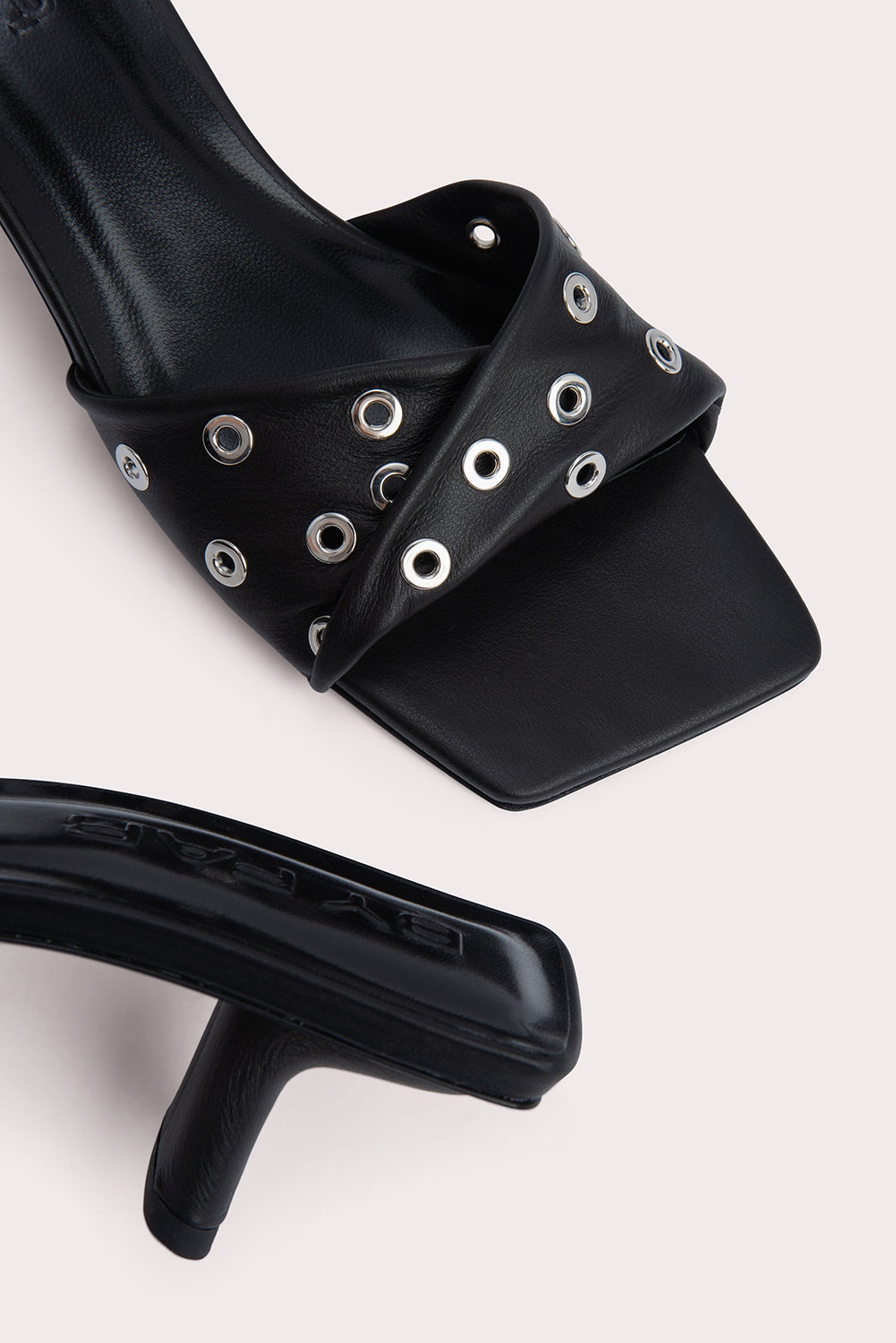 ROCCO BLACK NAPPA LEATHER AND EYELETS - 3
