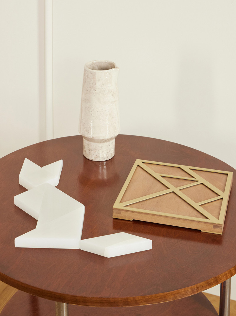 Brunello Cucinelli Wood And Onyx Tangram Set outlook