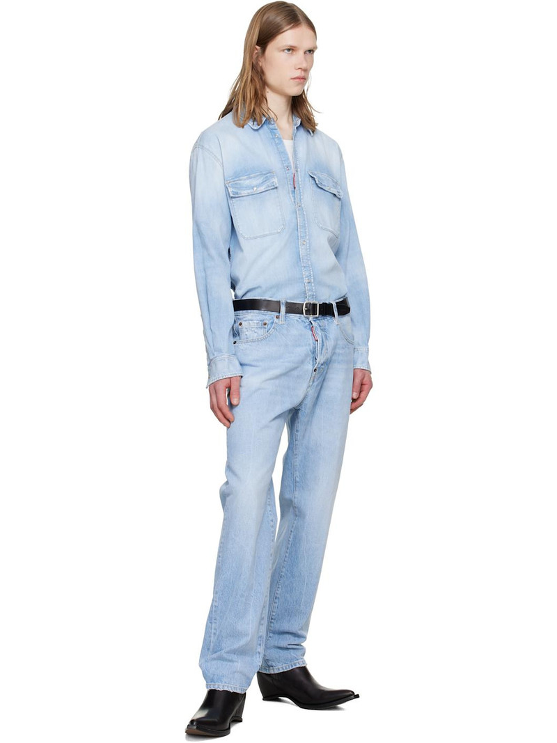Blue Light Wash Canadian Vintage Denim Shirt 5