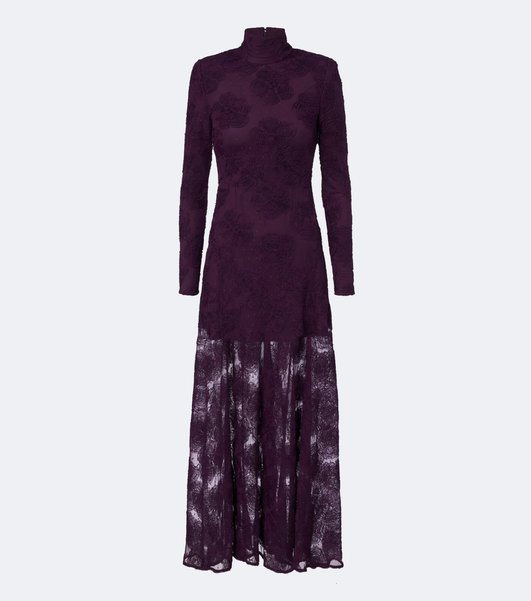 Floral mesh maxi dress - 1