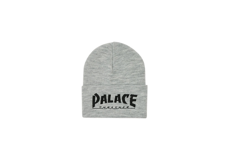 PALACE THRASHER BEANIE GREY MARL - 1