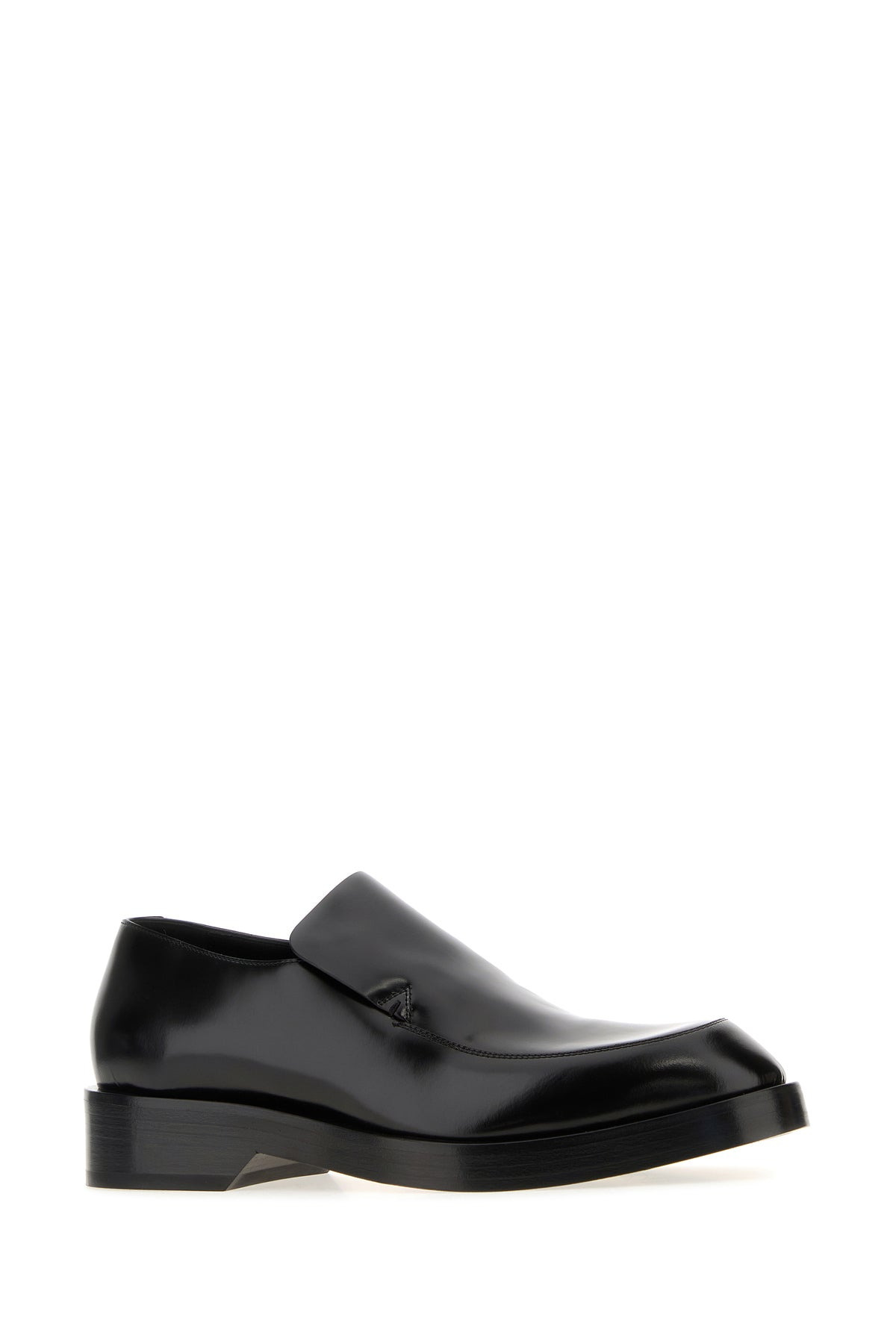 Black leather loafers - 2