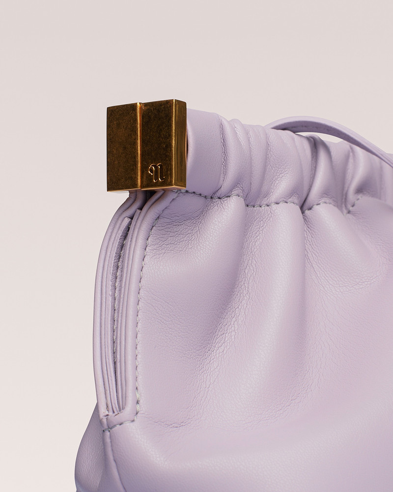 Nanushka THE BAR CLUTCH - Vegan nappa leather clutch bag - Lilac outlook