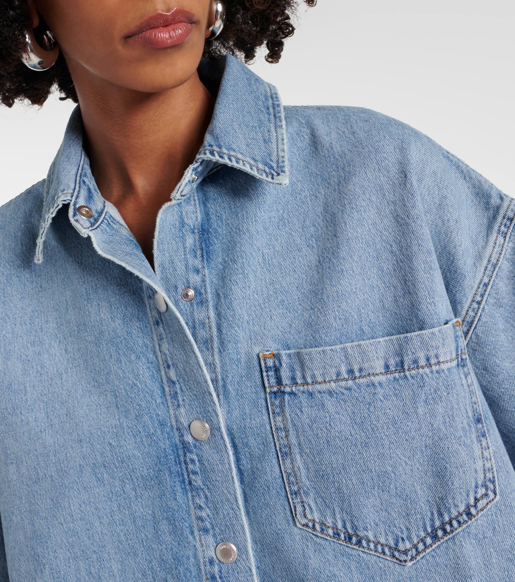 Rona Box cropped denim shirt - 4