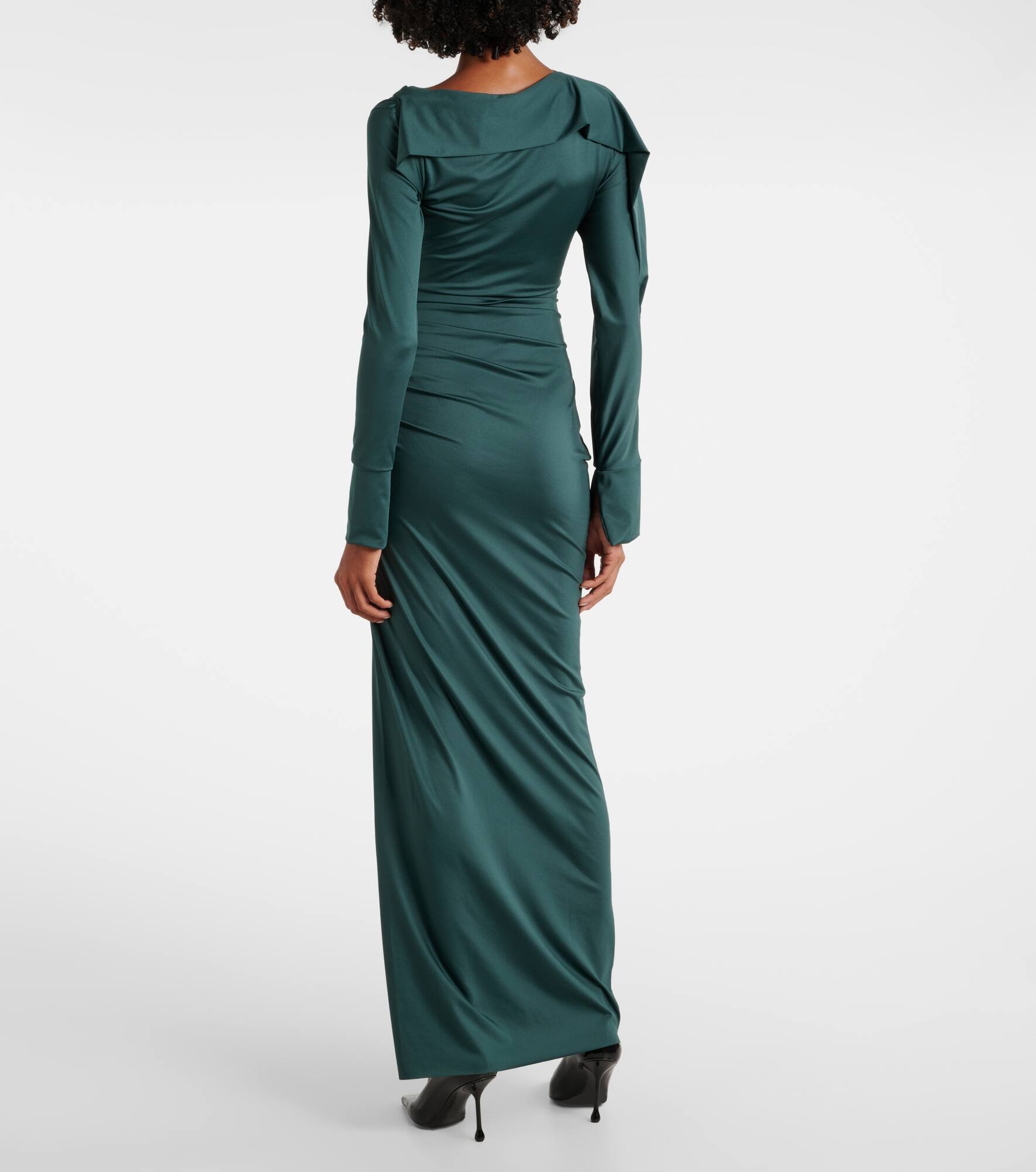 Ruched asymmetric gown - 3