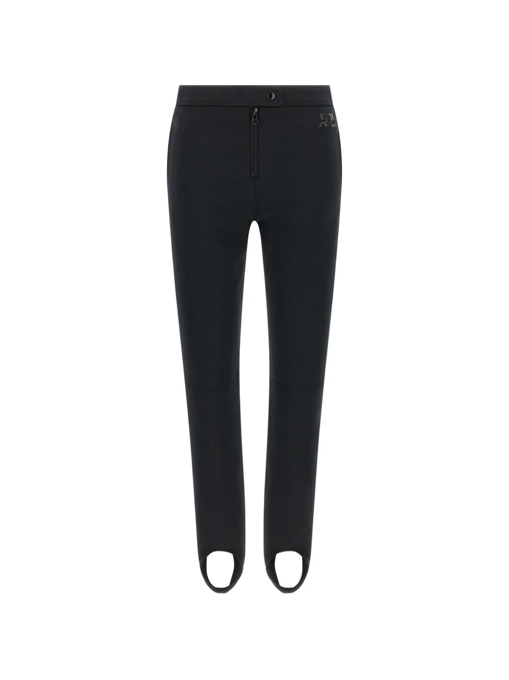logo-embossed stirrup trousers - 1