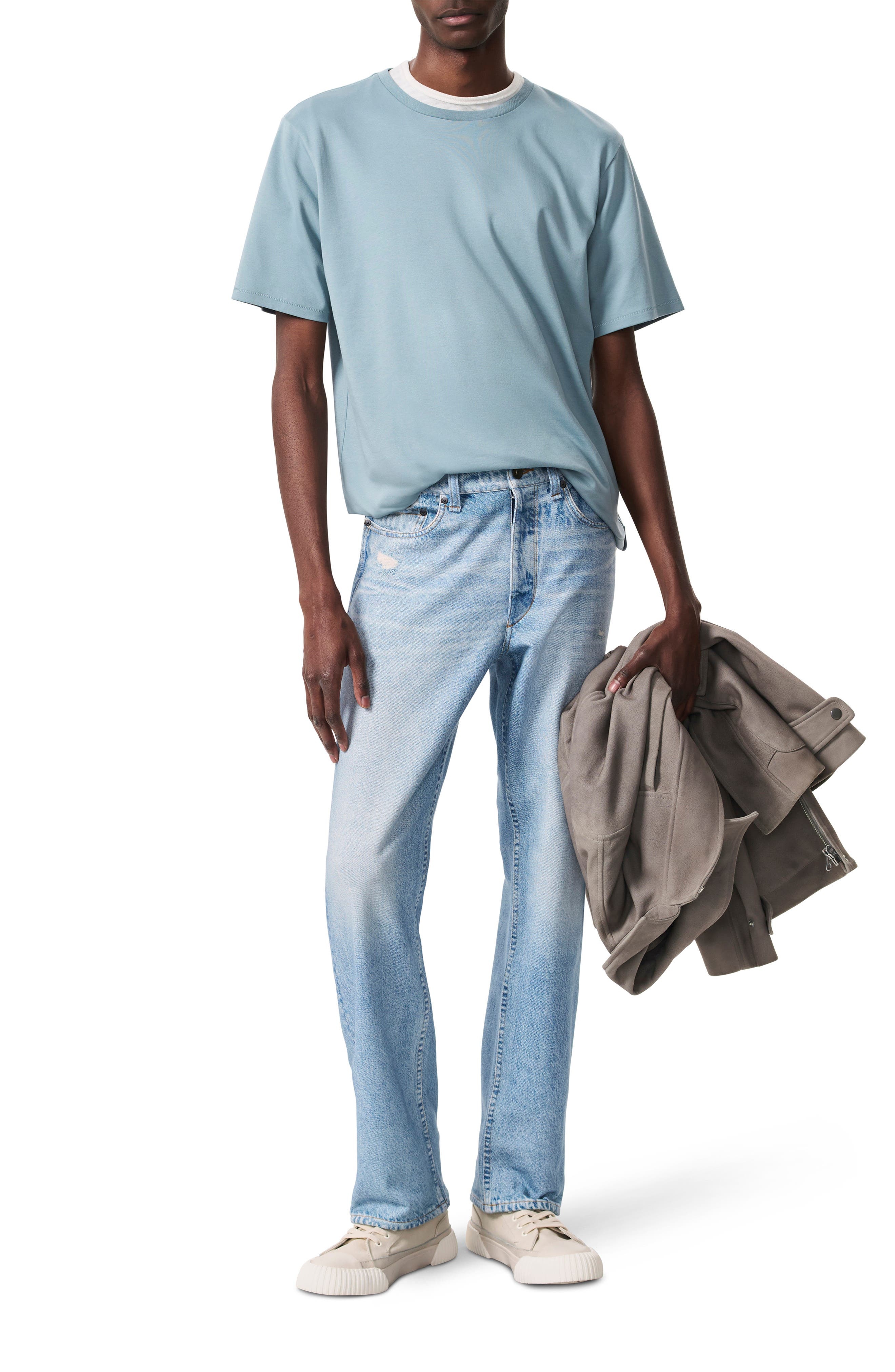 rag & bone Pure Pima T-Shirt in Stoneblue at Nordstrom - 5