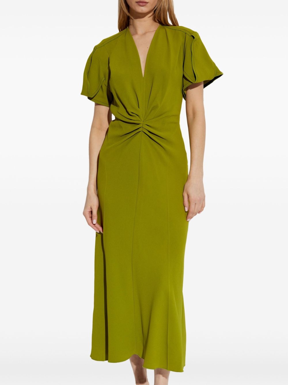 v-neck dress - 3