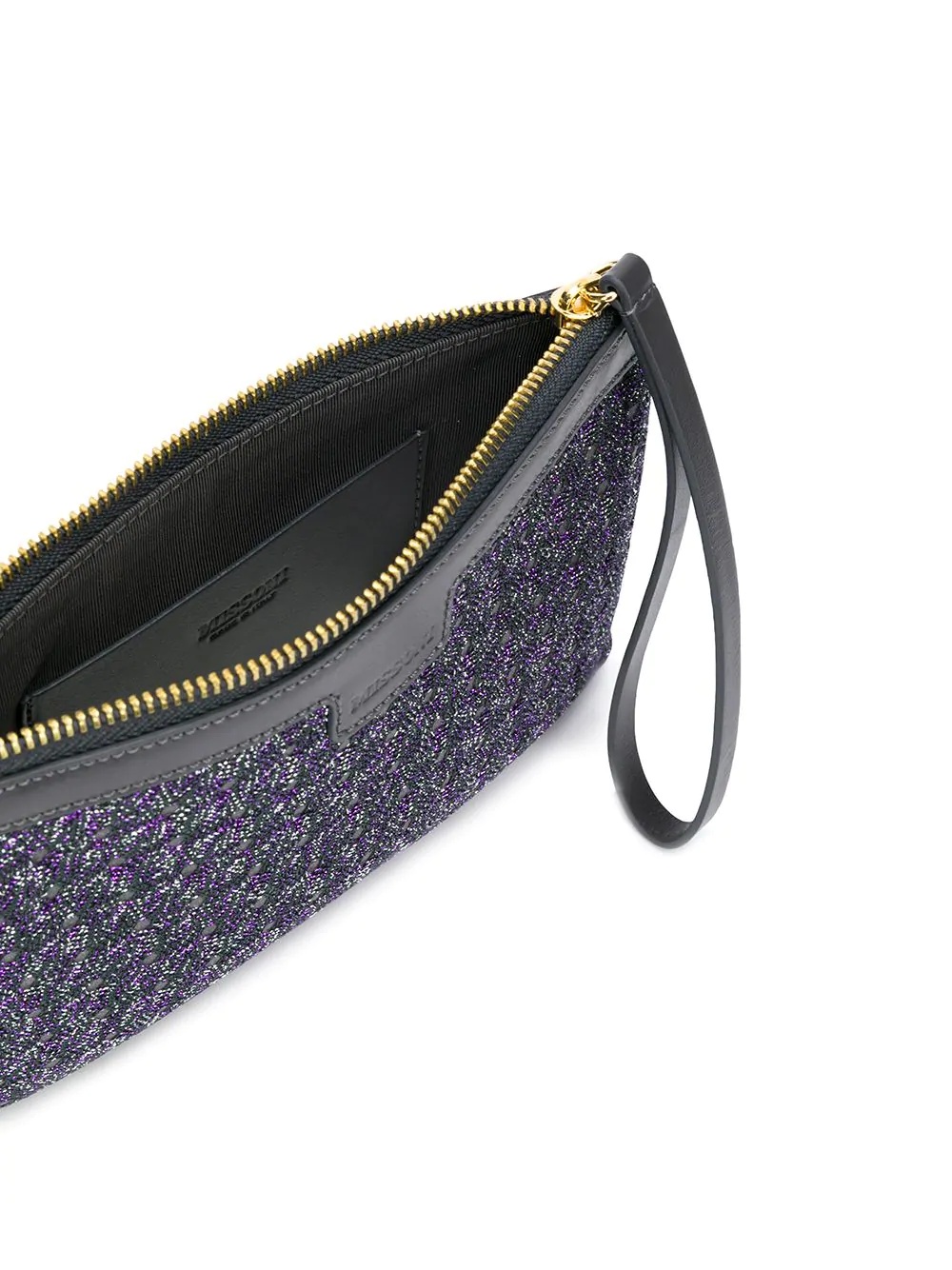 Embroidered Zipped Clutch - 3