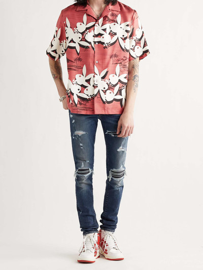 AMIRI + Playboy Camp-Collar Printed Silk-Twill Shirt outlook