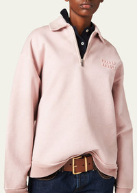 【美品】herlipto Embroidery Polo Sweatshirt これからの季節デイリーに活躍すること間違いなしのポロ