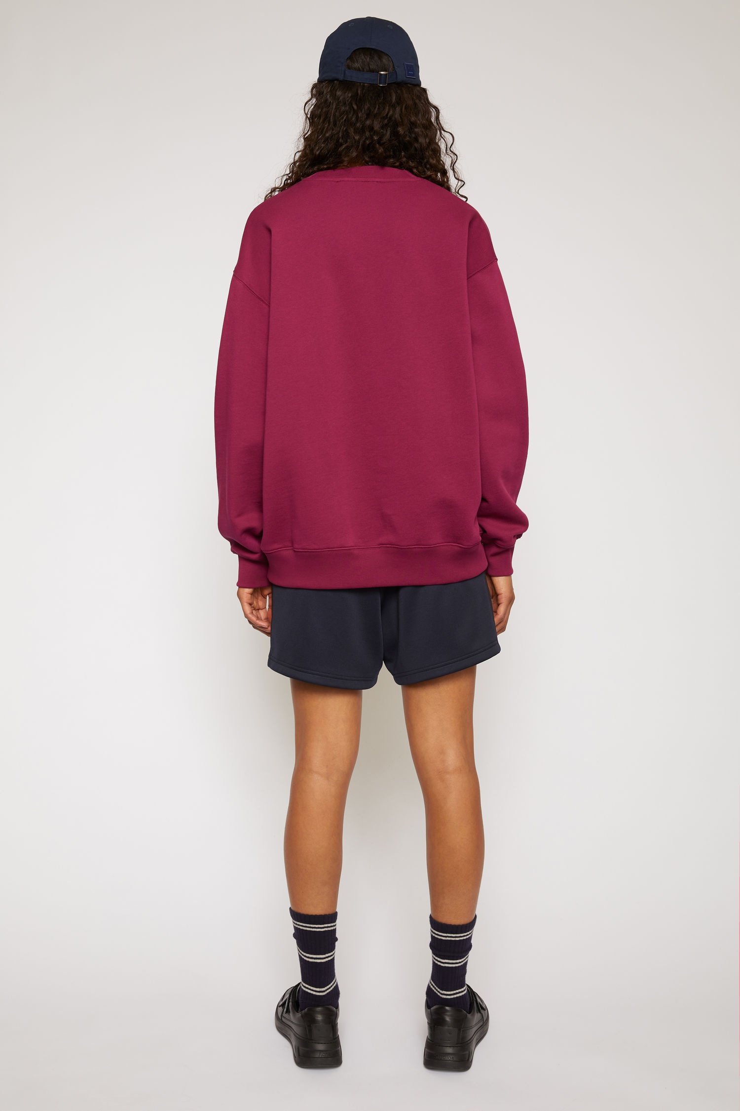 Oversized sweatshirt dark pink - 5