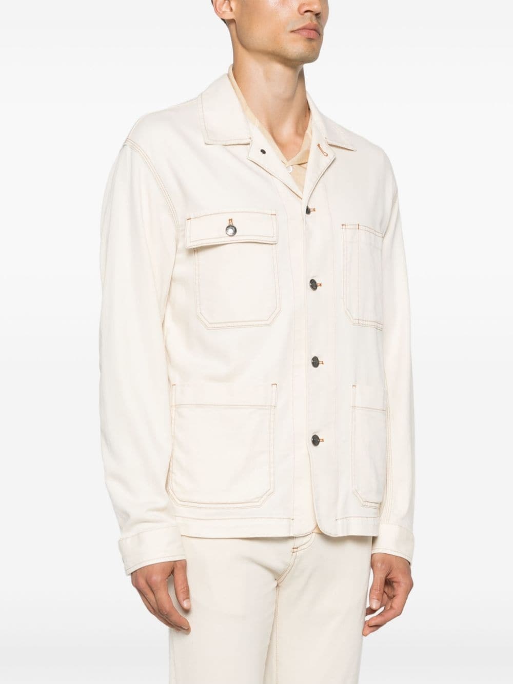 camp-collar shirt jacket - 3