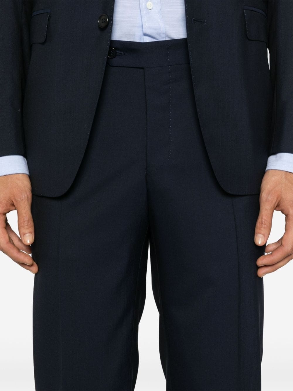 single-breasted wool suit - 6