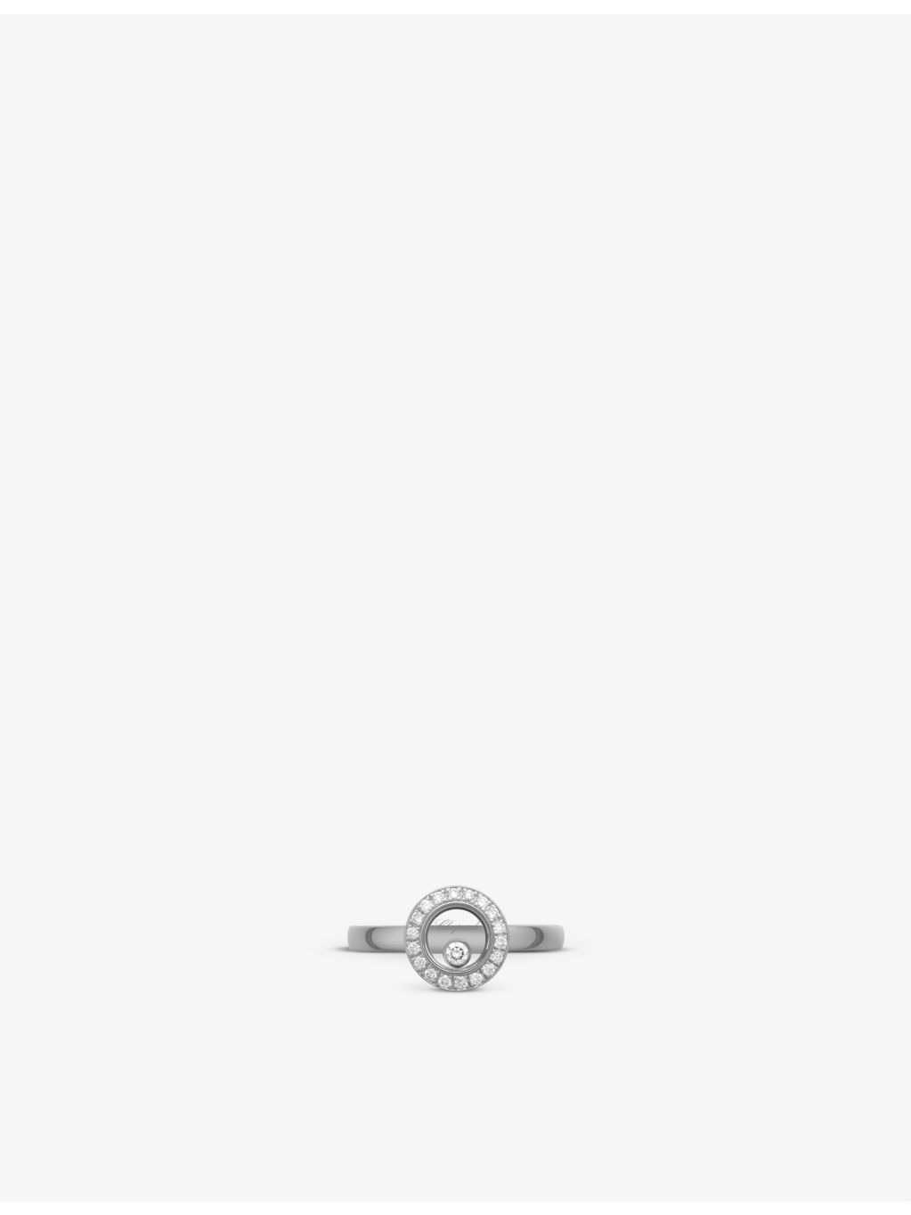 Happy Diamonds Icon 18ct white-gold and 0.19ct round-cut diamond ring - 2