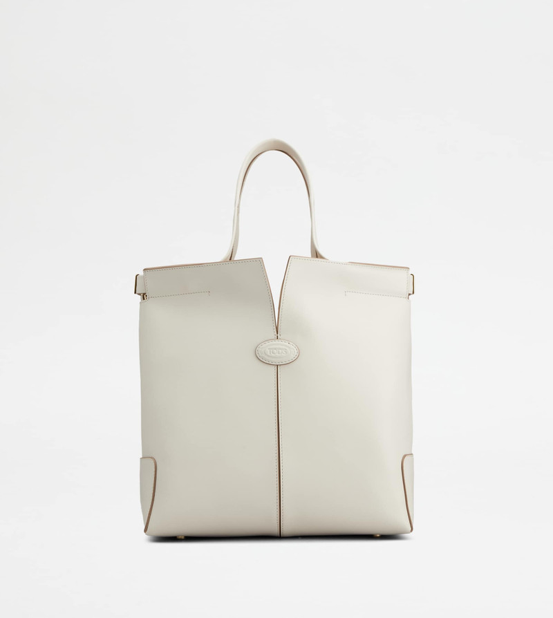 TOD'S DI BAG FOLIO IN LEATHER SMALL - OFF WHITE 1