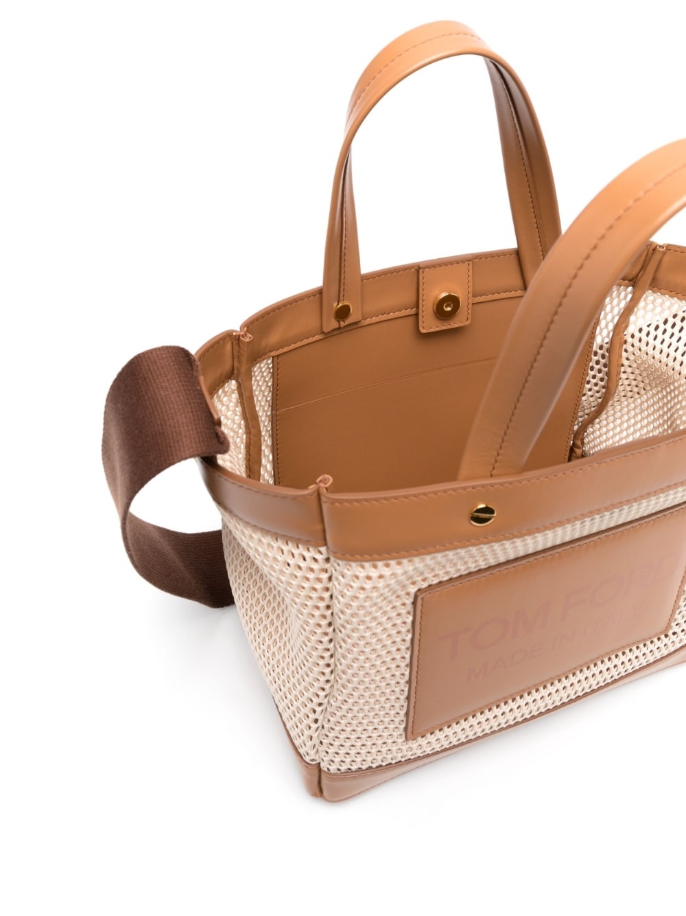 mesh-panelled shopping bag - 5