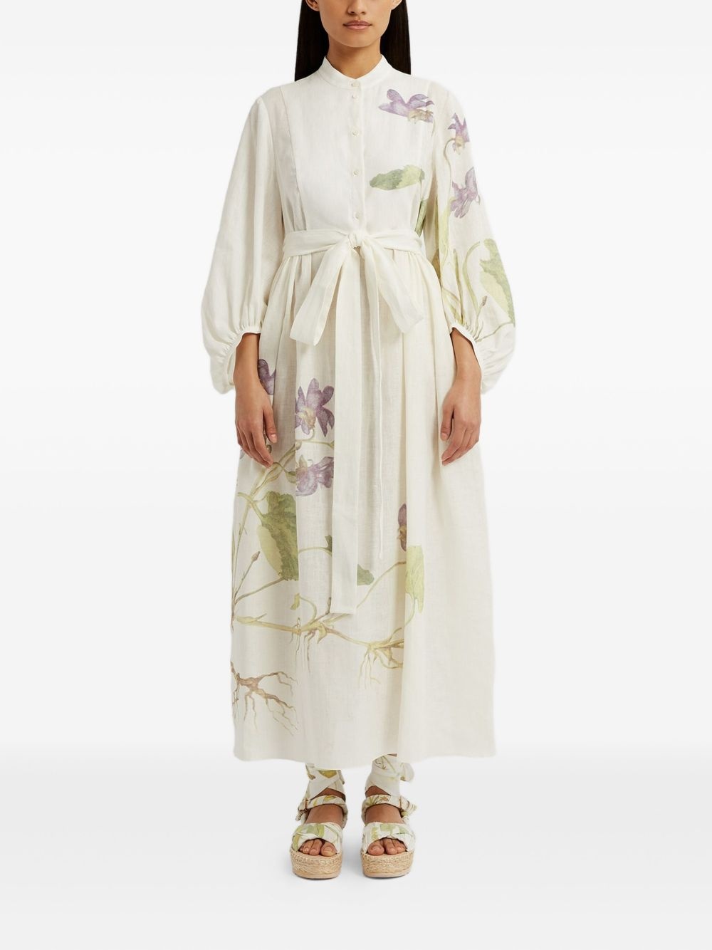 floral-print midi dress - 2