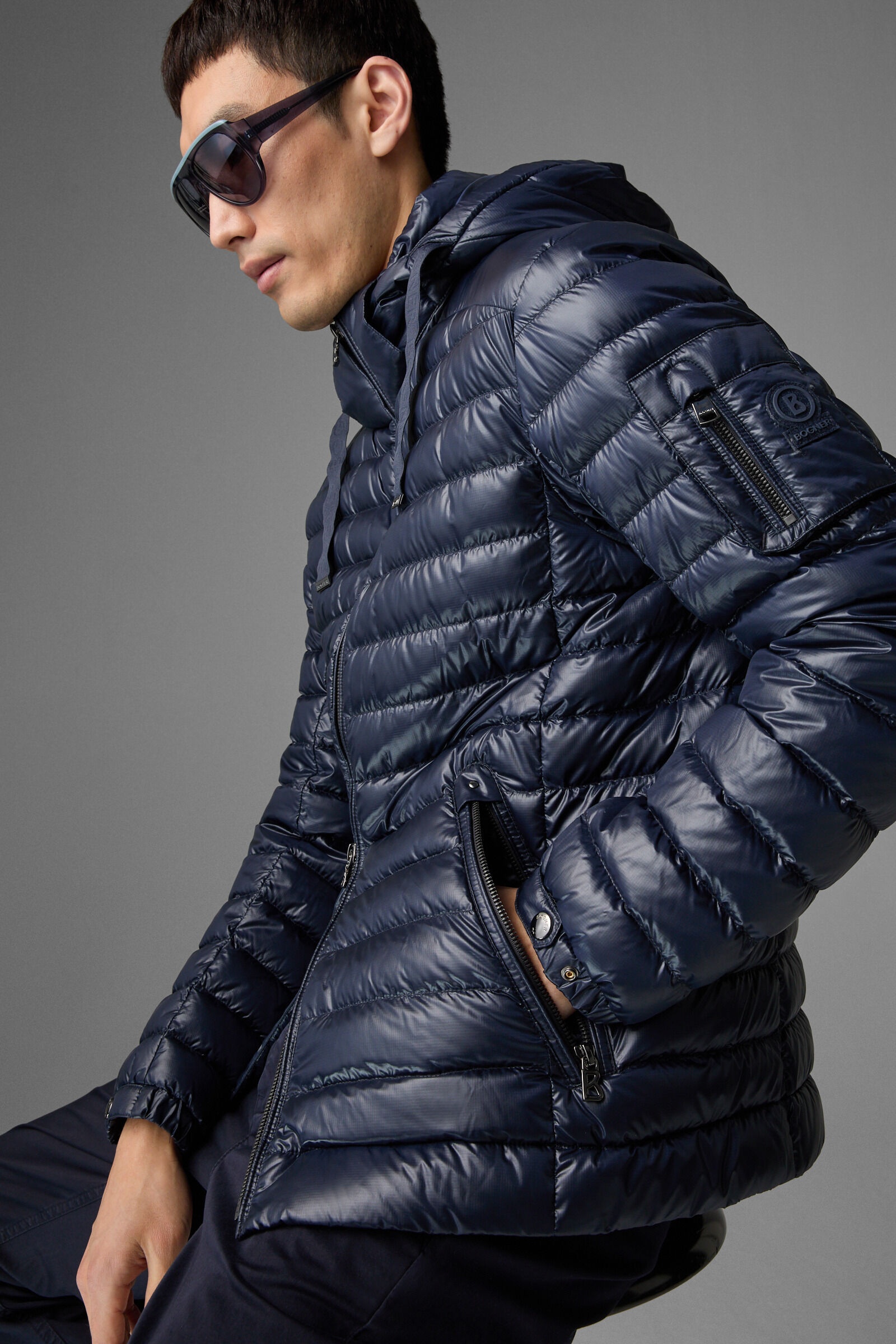 Loke lightweight down jacket in Navy blue - 7