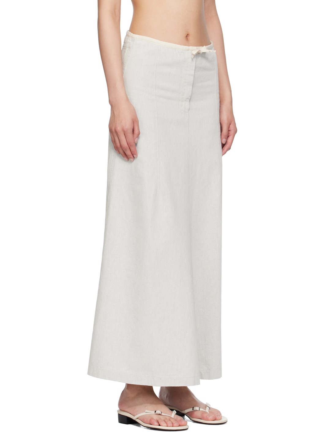 Off-White & Blue Arthur Denim Maxi Skirt - 2