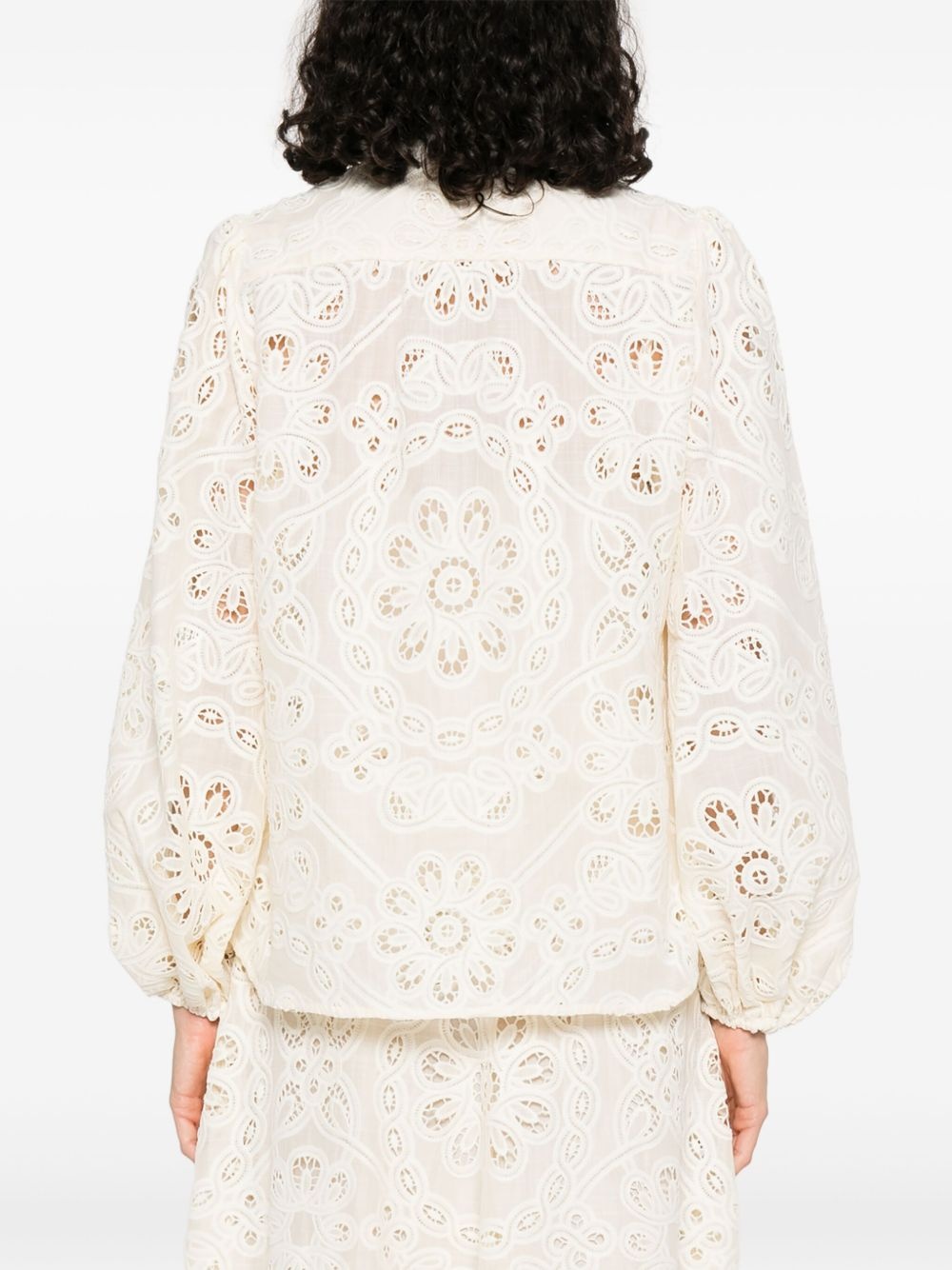 floral-embroidered shirt - 4