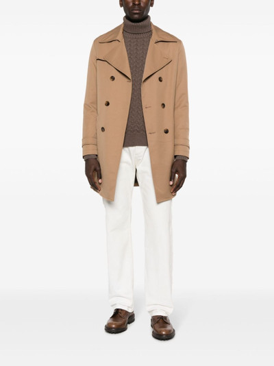 Canali notched-lapels double-breasted trench coat outlook