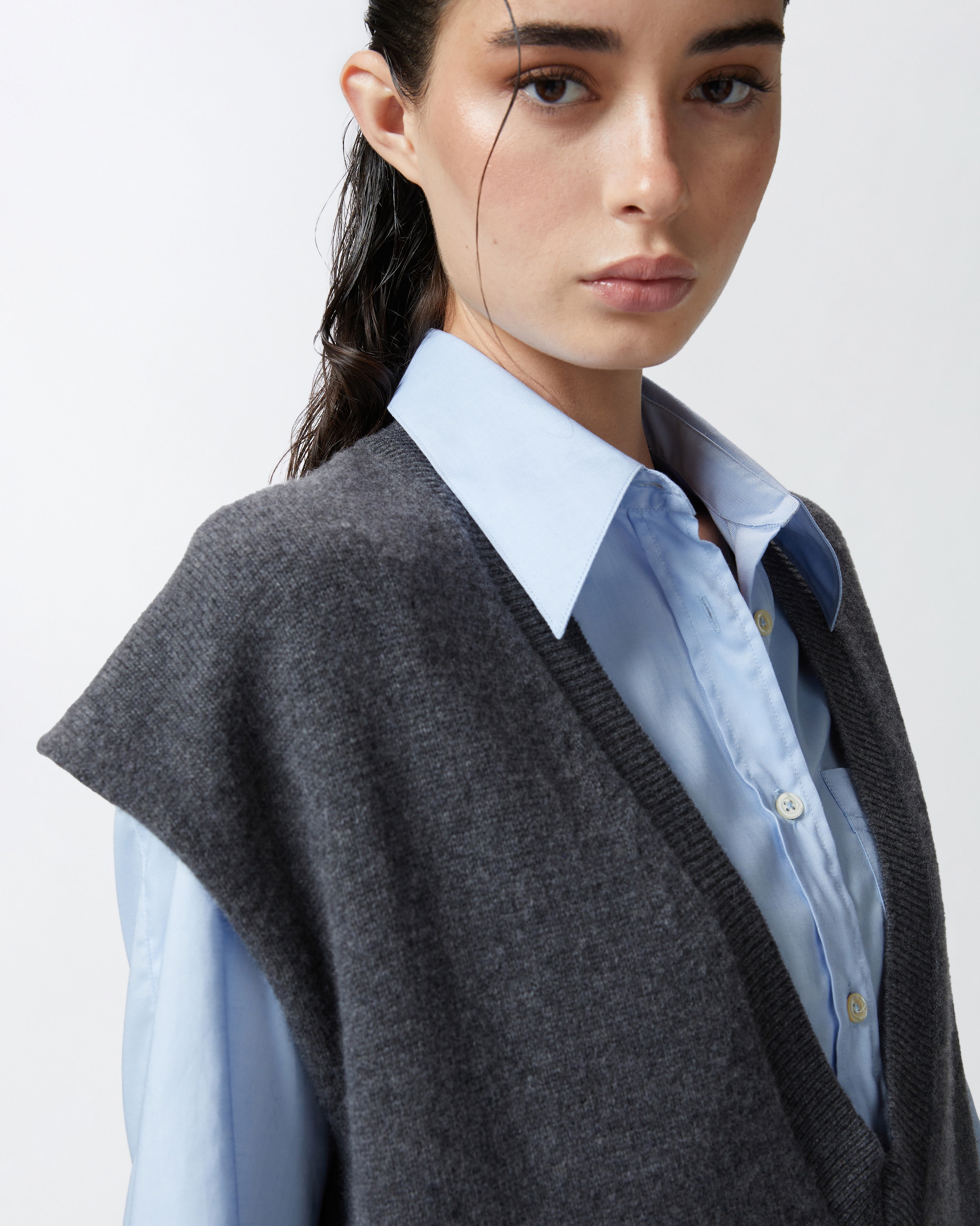 CASHMERE-BLEND KNIT WAISTCOAT - 5