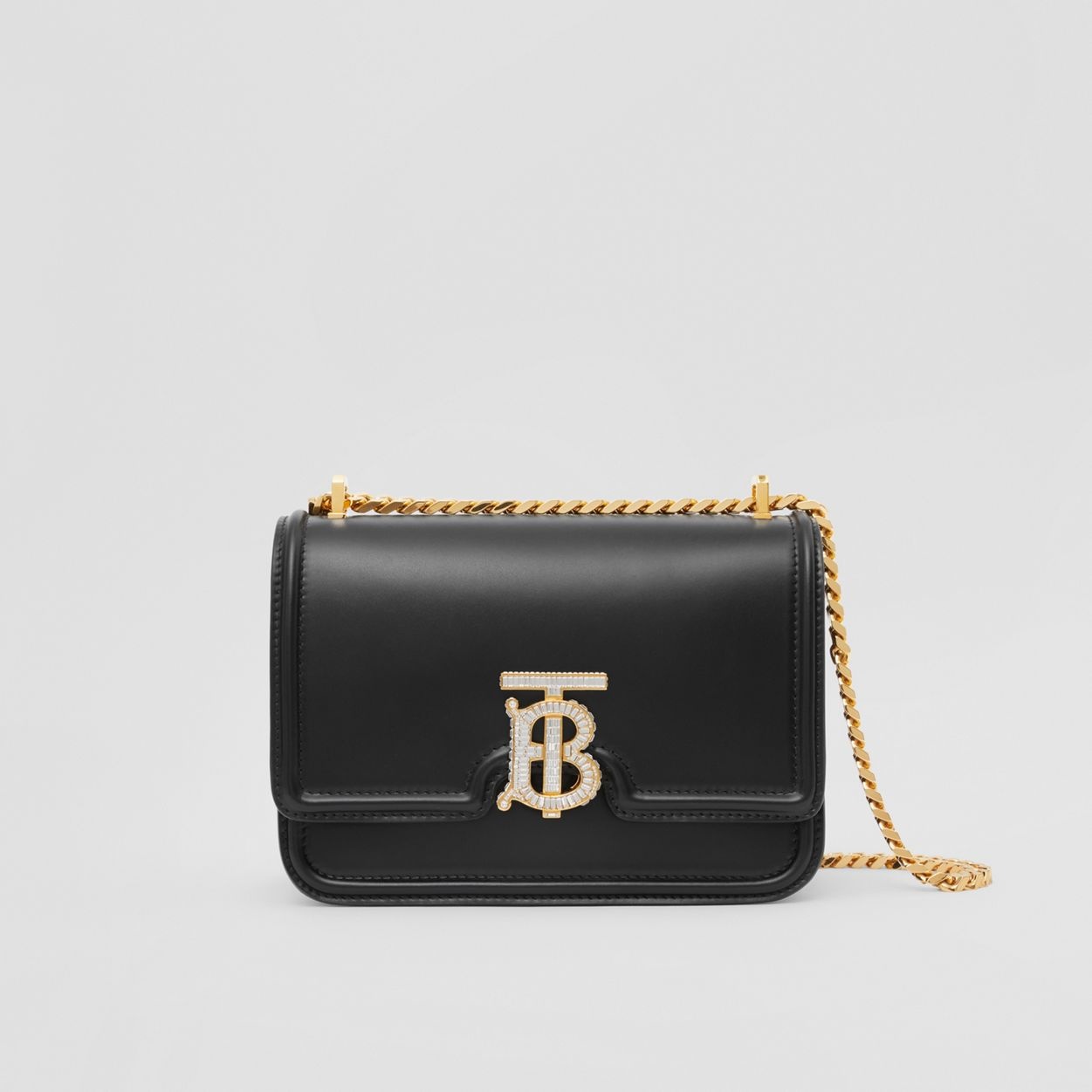 Crystal Detail Leather Small TB Bag - 1