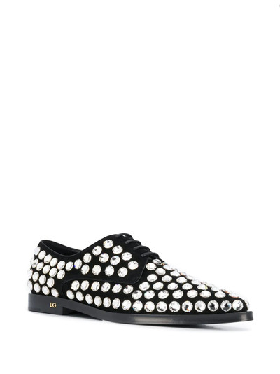 Dolce & Gabbana rhinestone embellished Derby shoes outlook