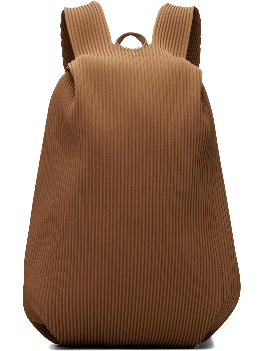 Beige Pleats Backpack - 1