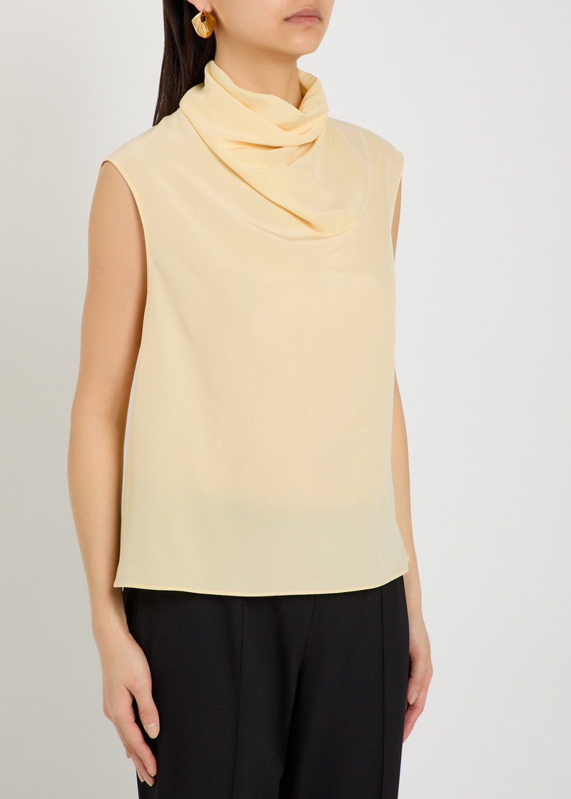 Another Tomorrow Another Tomorrow Draped Silk top outlook