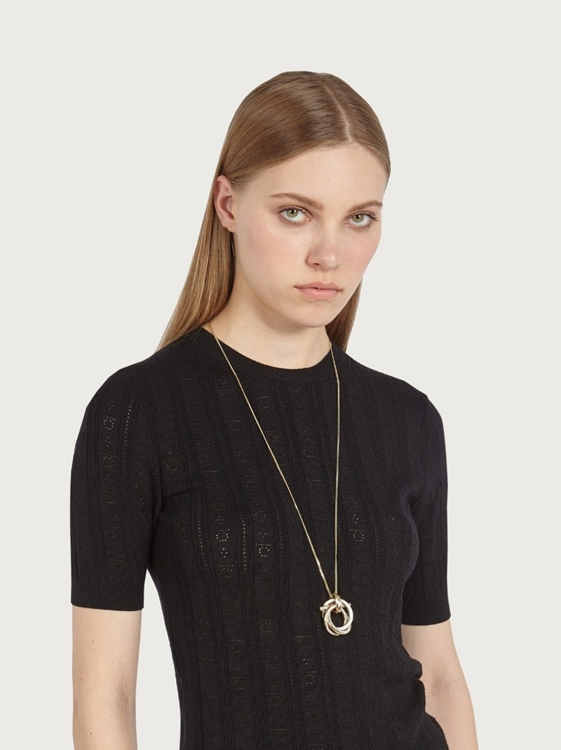 FERRAGAMO GANCINI PENDANT NECKLACE outlook