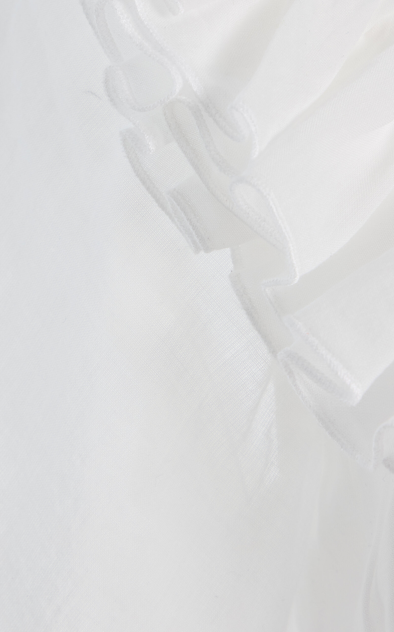 Ruffled Cropped Cotton Top ivory - 5