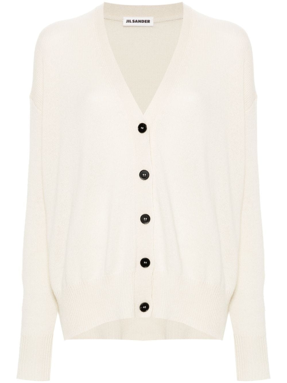 drop-shoulder cashmere cardigan - 1