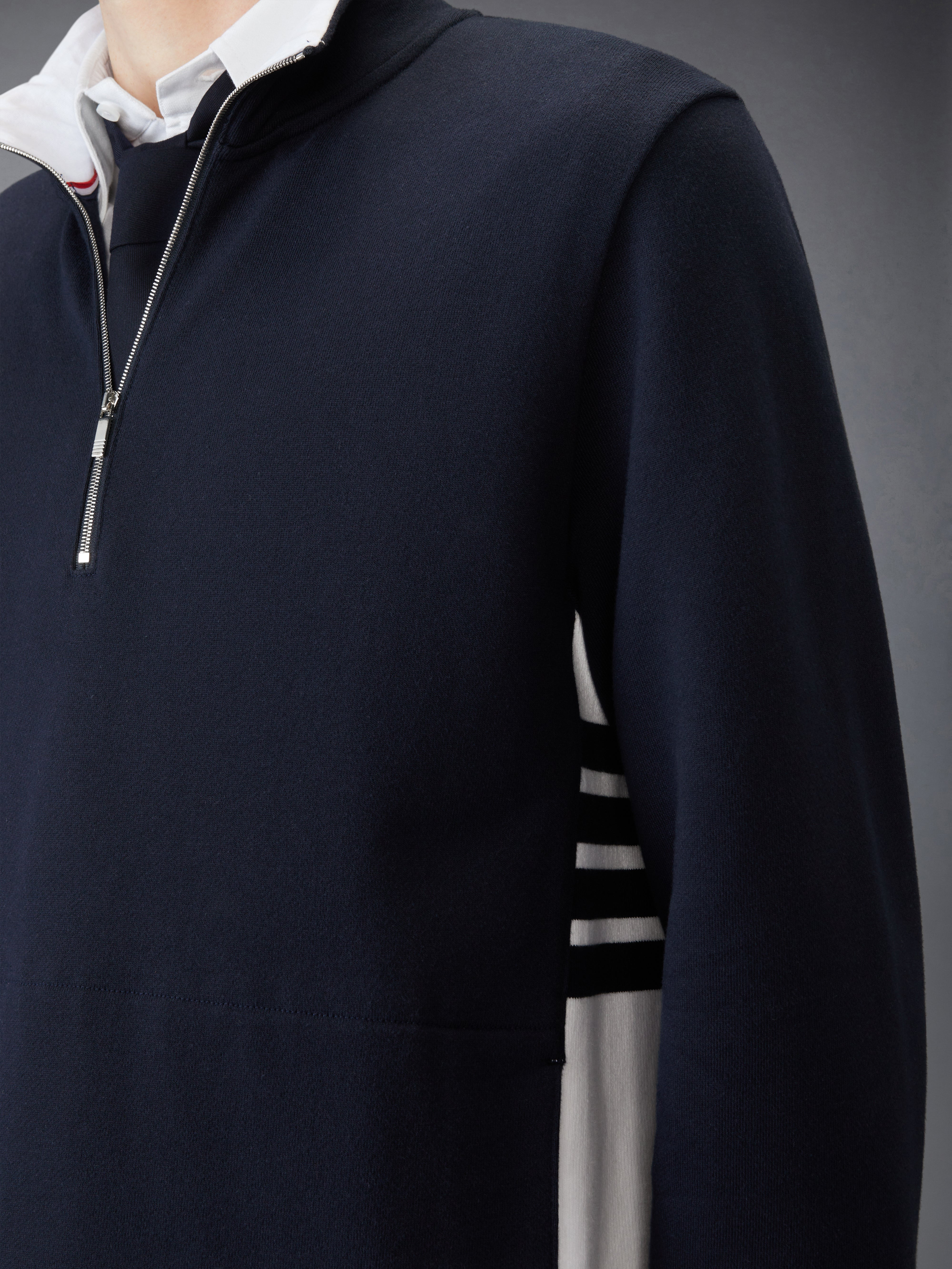 Classic 4-Bar Jersey Half Zip Pullover - 6