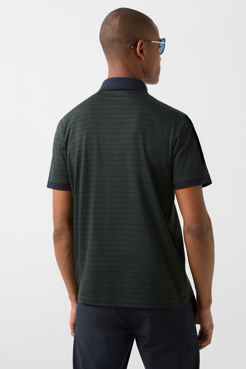 Duncan polo shirt in Dark green/Navy blue 3