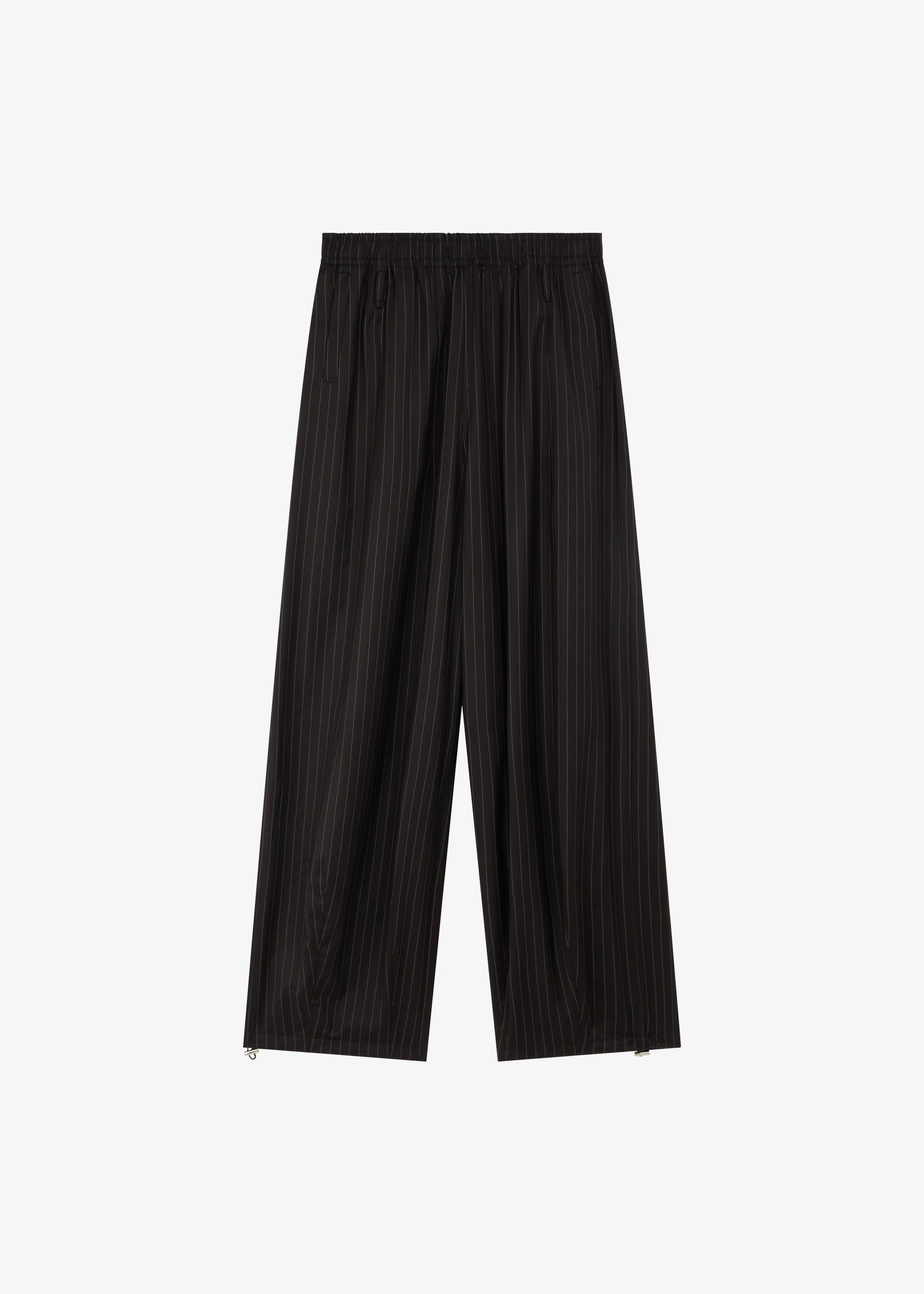 Oakdale Track Pants - Black/White Pinstripe - 1