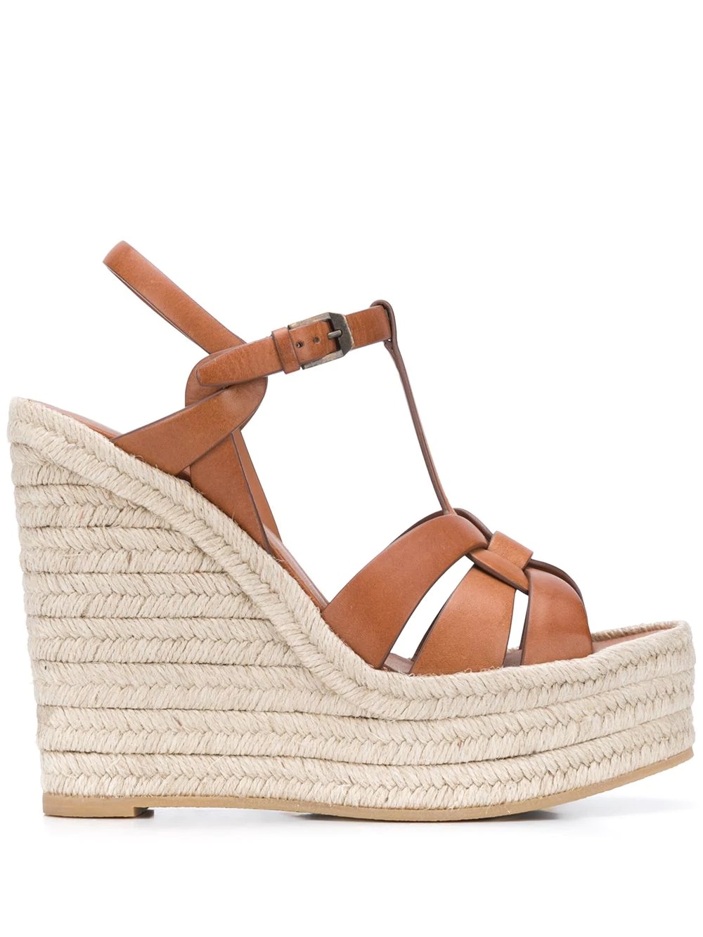 T-strap 85mm espadrille wedge sandals - 1