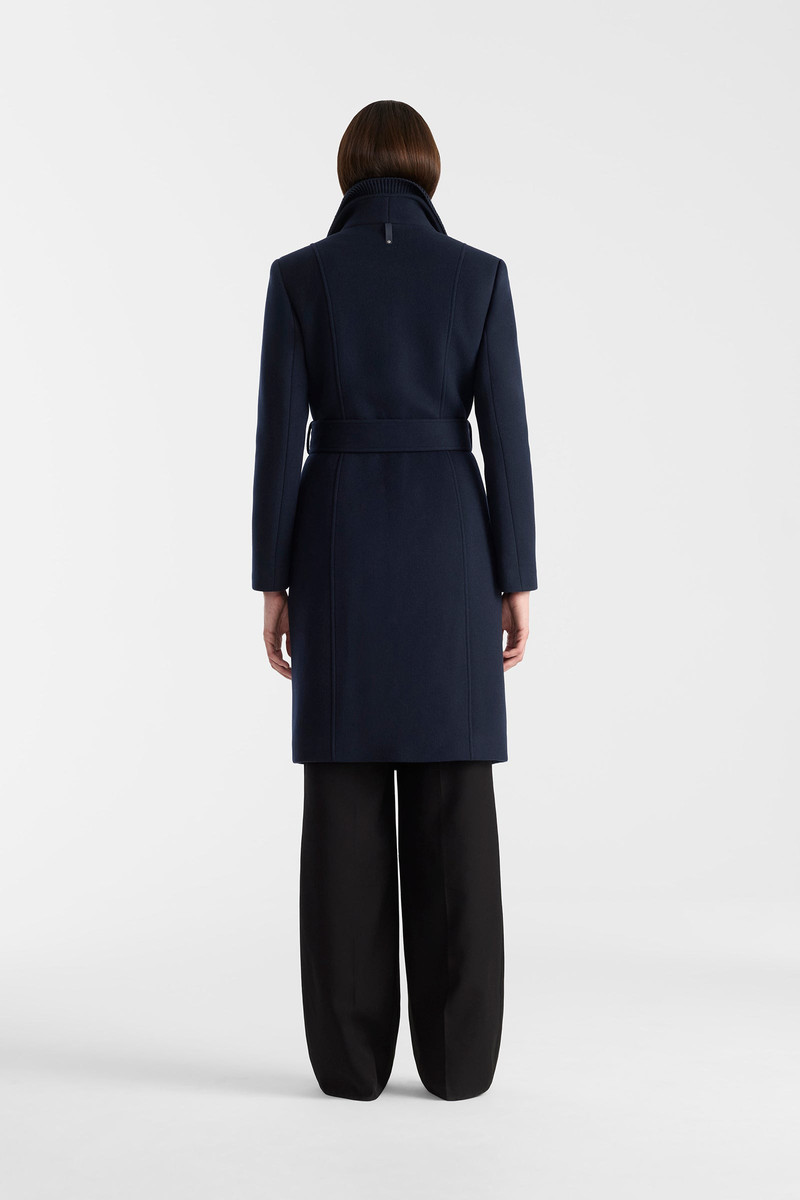 NORITA-ZZ 2-in-1 double face wool coat with sash 4