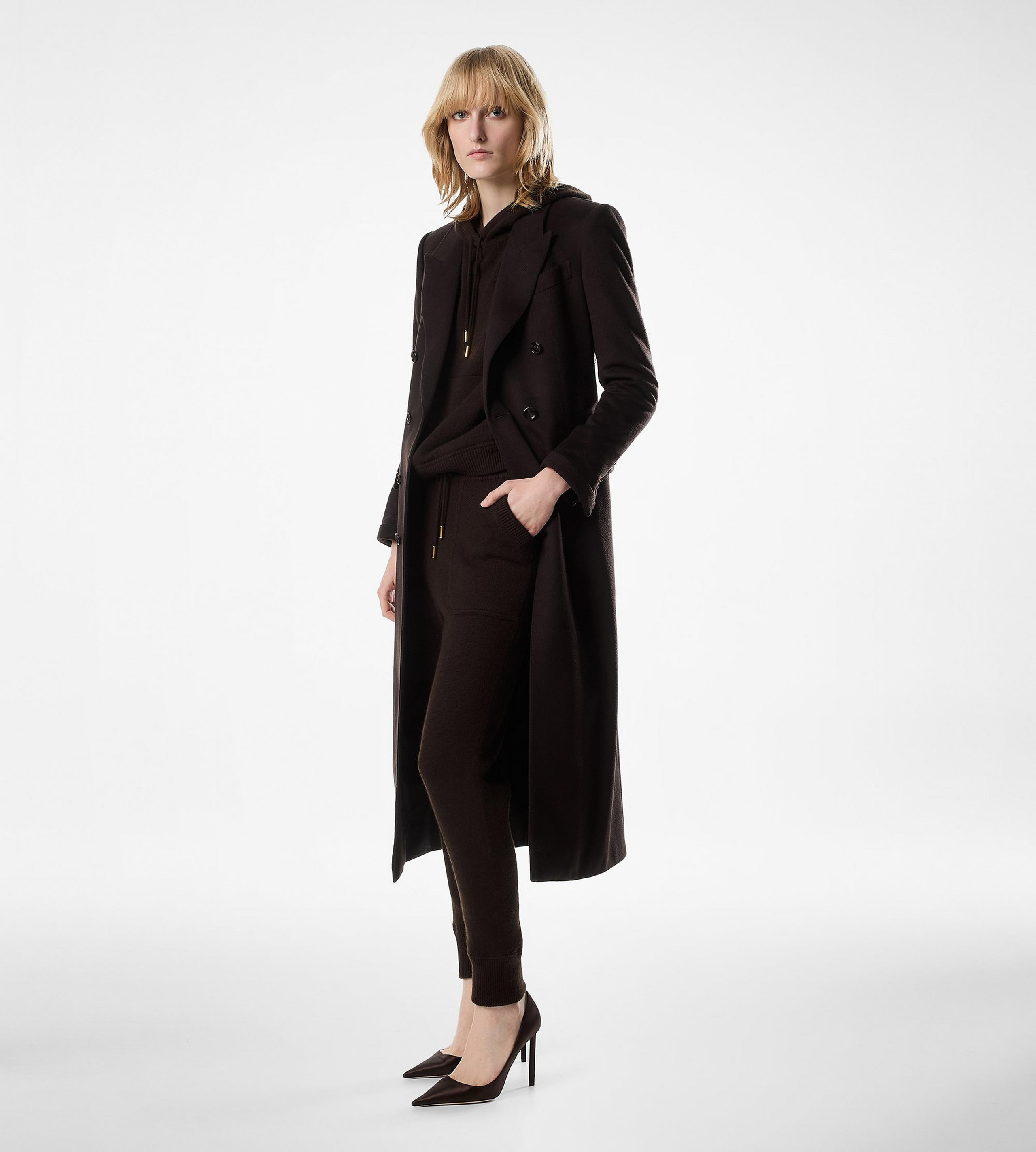 DOUBLE BREASTED CASHMERE COAT - 2