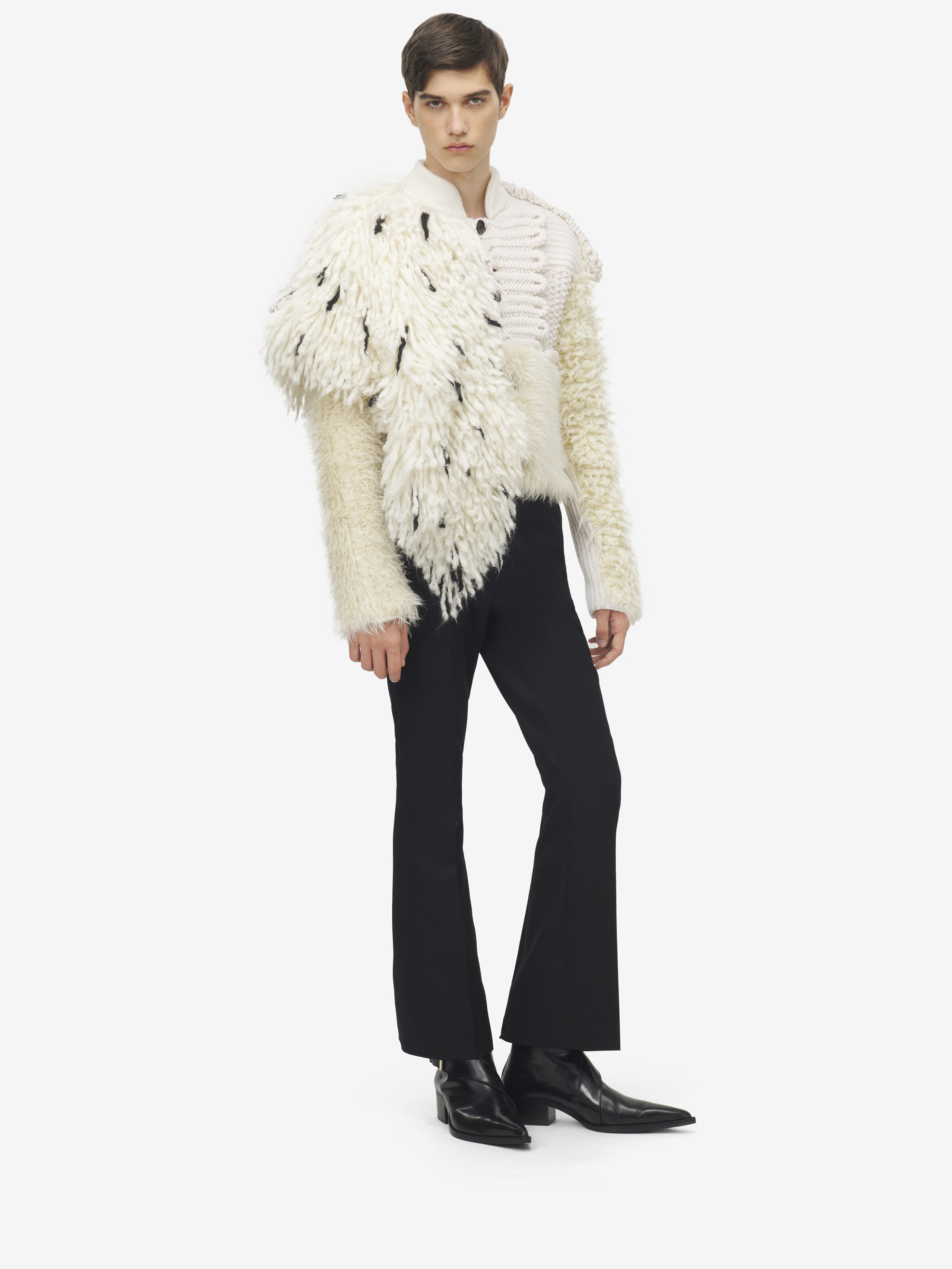 Asymmetric Patchwork Cardigan - 3
